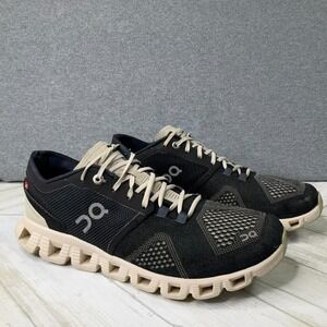 On Cloud Cloud X Running Shoes Womens Size 8.5 Navy Black Walking Jogging Lace